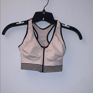 Zip sports bra